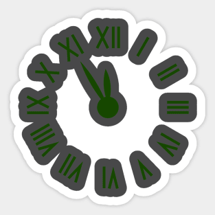 green clock Sticker